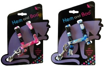 Hem & Boo Camo Cat Adjustable Harness & Lead Set 9mm X 30-40cm